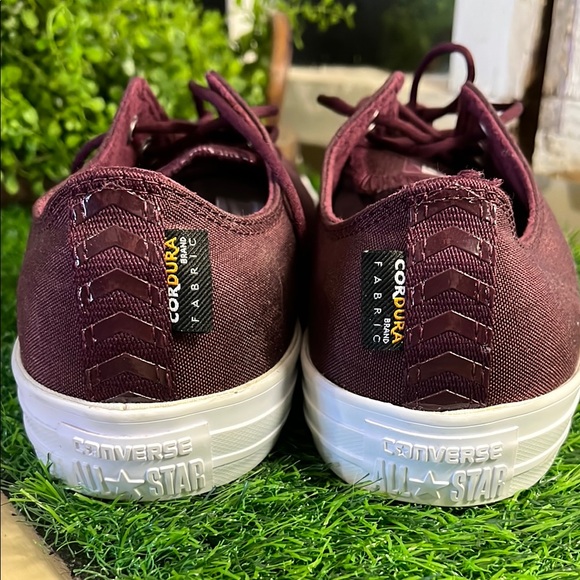 Men's Burgundy Canvas Sneakers - Picture 2 of 5
